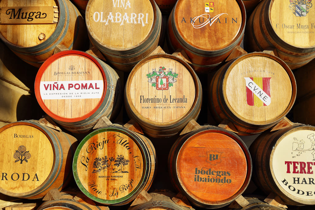 Barricas de vino de la DOCa Rioja de Rioja Alta