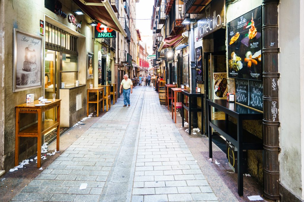 Calle del Laurel o Senda de los Elefantes, centro gastronómico de Logroño