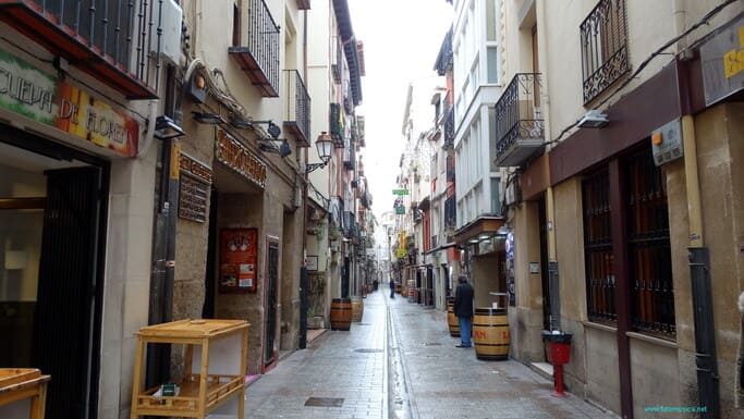La famosa zona gastronómica la Calle San Juan de Logroño, La Rioja