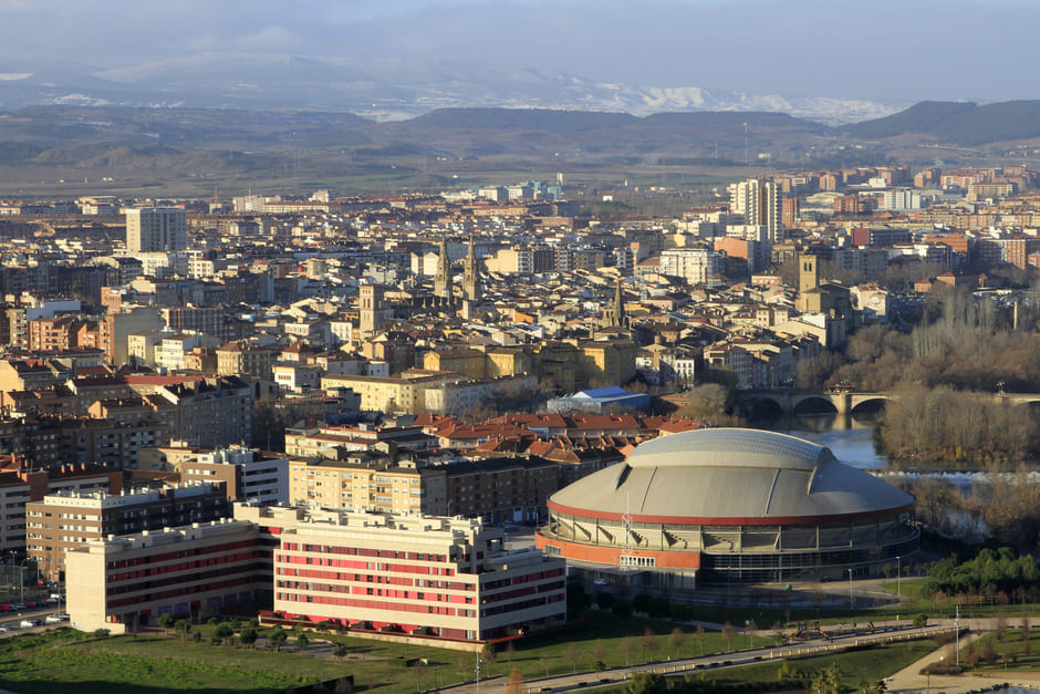 Vista panorámica de la ciudad de Logroño tomada desde el Monte Cantabria.